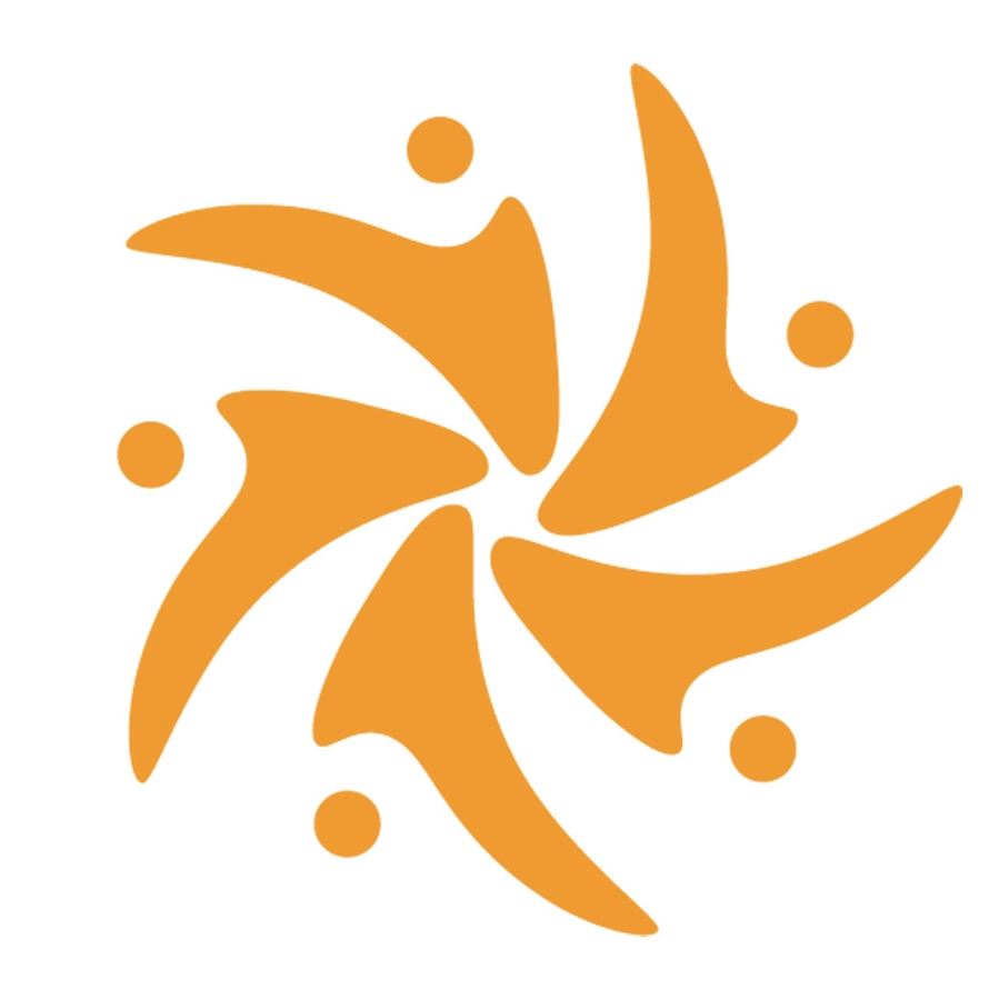 The Recovery College Logo, made up of abstract orange shapes